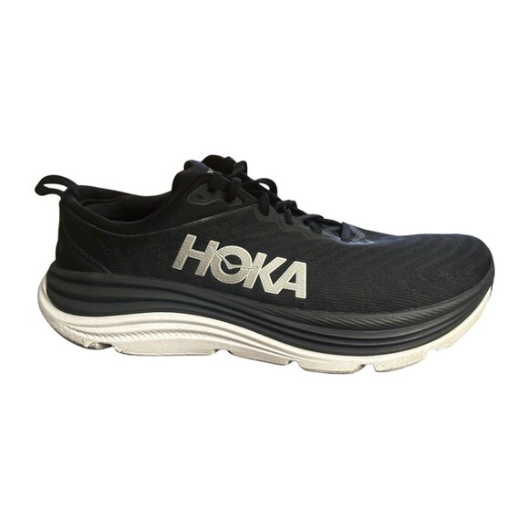 Hoka One Gaviota 5 Mens 12 2E Wide Black Running Walking Shoe BWHT No Insoles - Picture 11 of 15